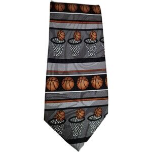 Steven Harris Basketball Tie Hand Made Sports Fan Nets Ball Hoops
